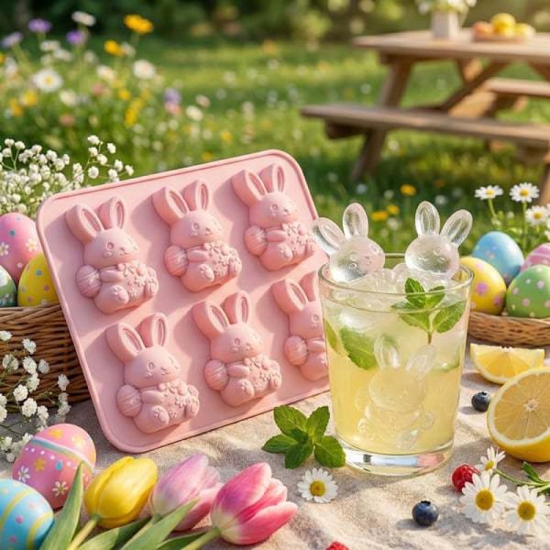 Mini Highland Cow/Rabbit Ice Cube Mold – Cute 3D Ice for Drinks, Parties & Gifts