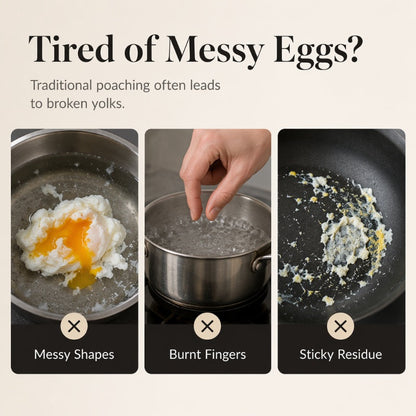 304 Stainless Steel Egg Ring Mold – Fun Shapes, Leak-Resistant Flat Base & Easy-Release