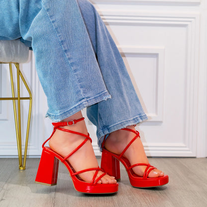 Women's Dress – Square Toe, Platform, Block Heel