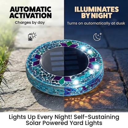 50% OFF !!! Solar Disk Lights – Handcrafted Mosaic Outdoor LED Waterproof Light