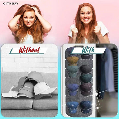 50K+ Sold Hanging Hat Holder with Multiple Pockets for Neat Space-Saving Storage