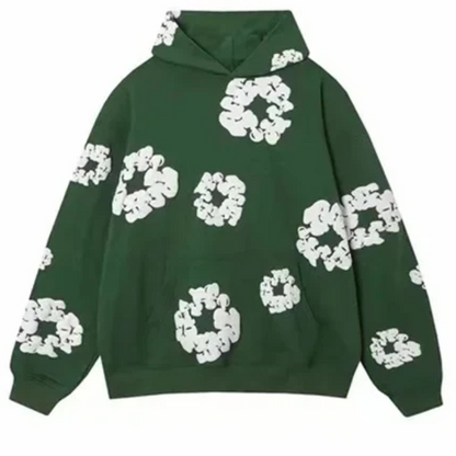 Caleb Hooded Set and Wide Flower Pants