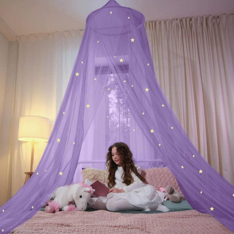 Canopy Bed Tent with LED Lights