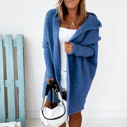 Women's Cozy Hooded Knit Cardigan