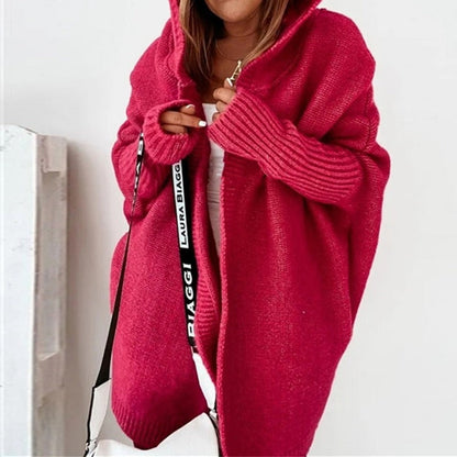 Women's Cozy Hooded Knit Cardigan