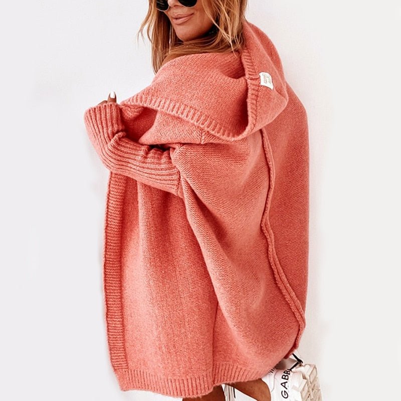 Women's Cozy Hooded Knit Cardigan