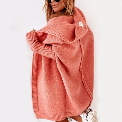 Women's Cozy Hooded Knit Cardigan