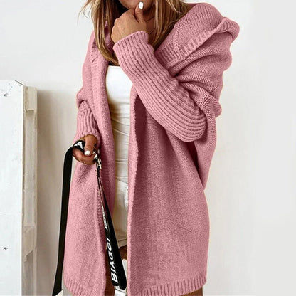 Women's Cozy Hooded Knit Cardigan