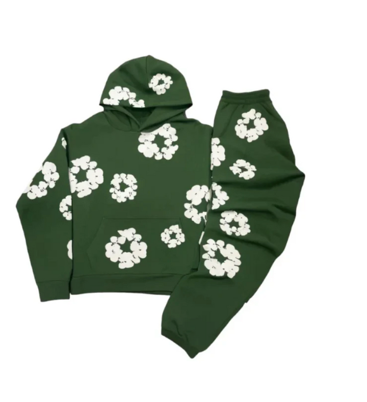Floral Print Athleisure Hoodie & Jogger Set