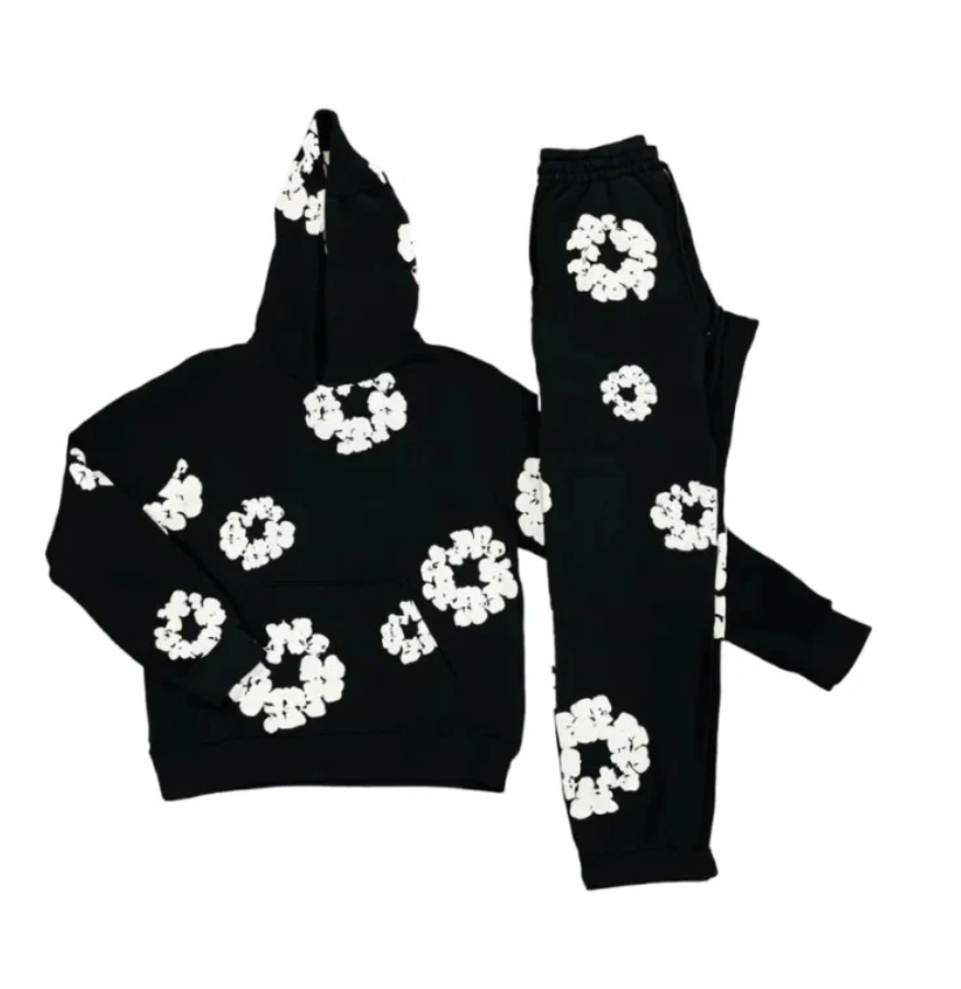 Floral Print Athleisure Hoodie & Jogger Set
