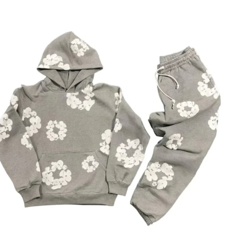 Floral Print Athleisure Hoodie & Jogger Set