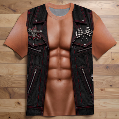 Casual, Fun, and Playful Muscle-Print Design Shirt