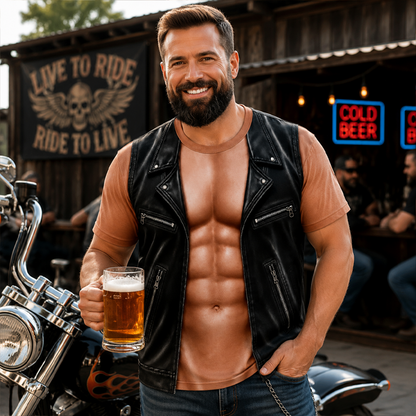 Casual, Fun, and Playful Muscle-Print Design Shirt