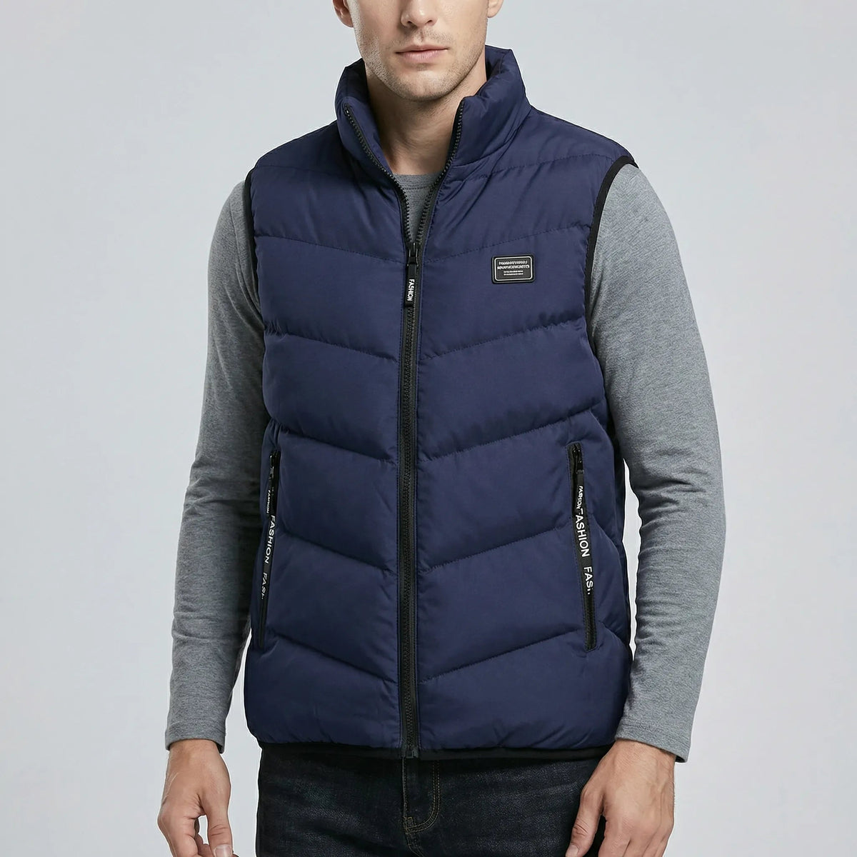 Casual Vest with Front Zip