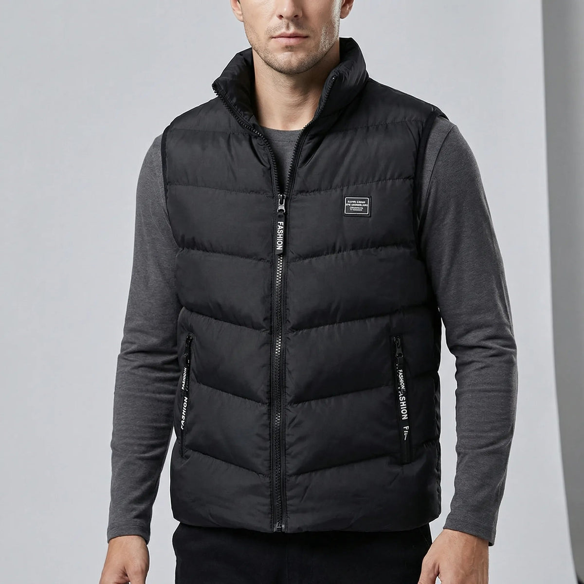 Casual Vest with Front Zip