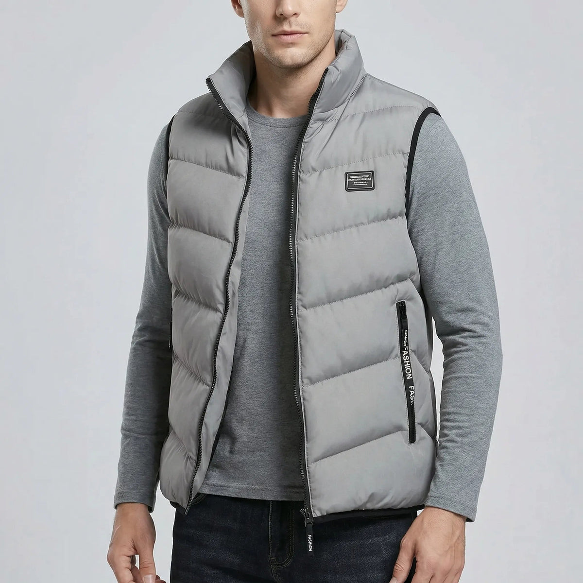 Casual Vest with Front Zip