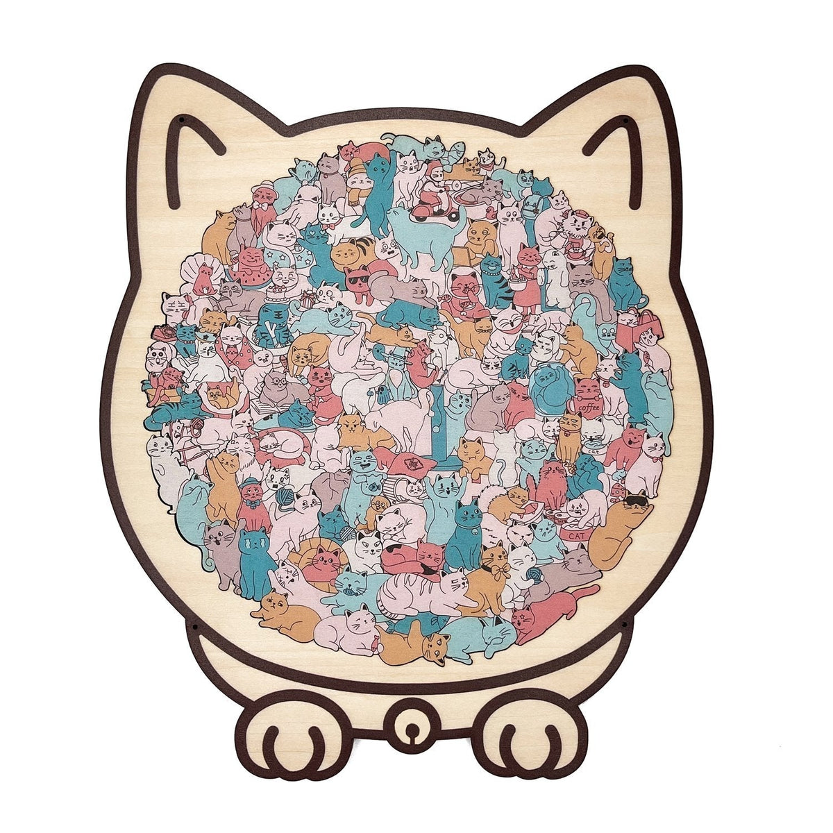 Feline Friends Wooden Puzzle - 135 Pieces of Calm & Creativity