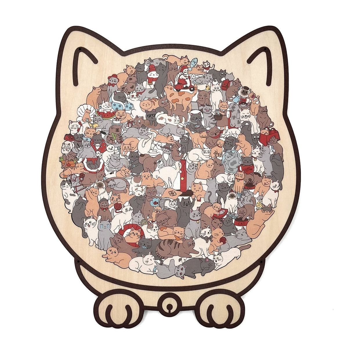 Feline Friends Wooden Puzzle - 135 Pieces of Calm & Creativity