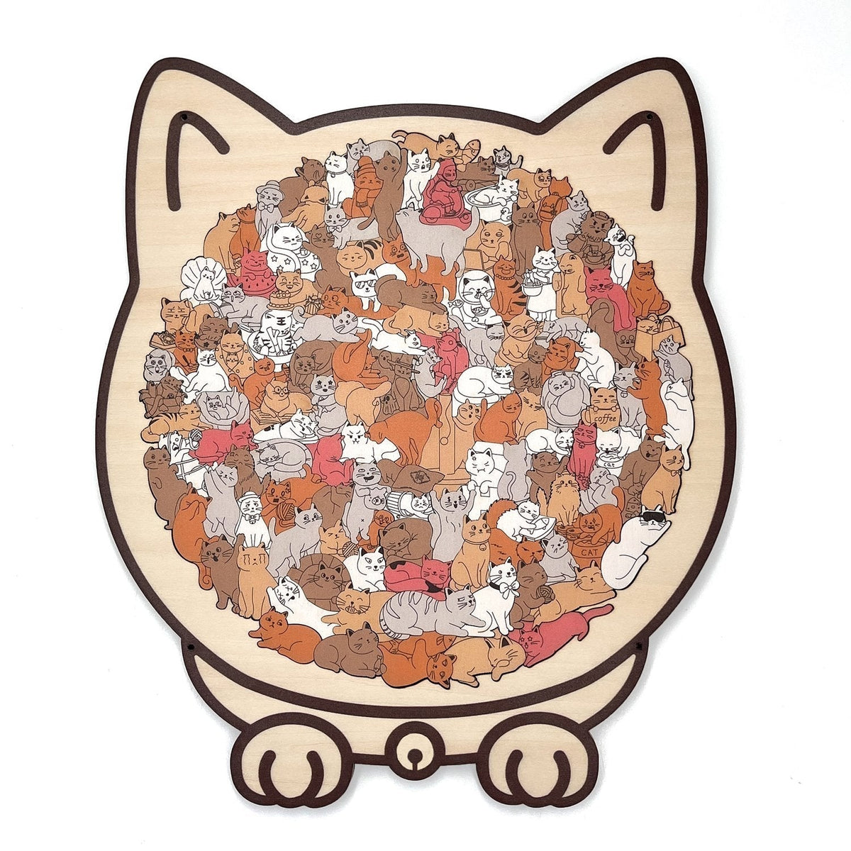 Feline Friends Wooden Puzzle - 135 Pieces of Calm & Creativity