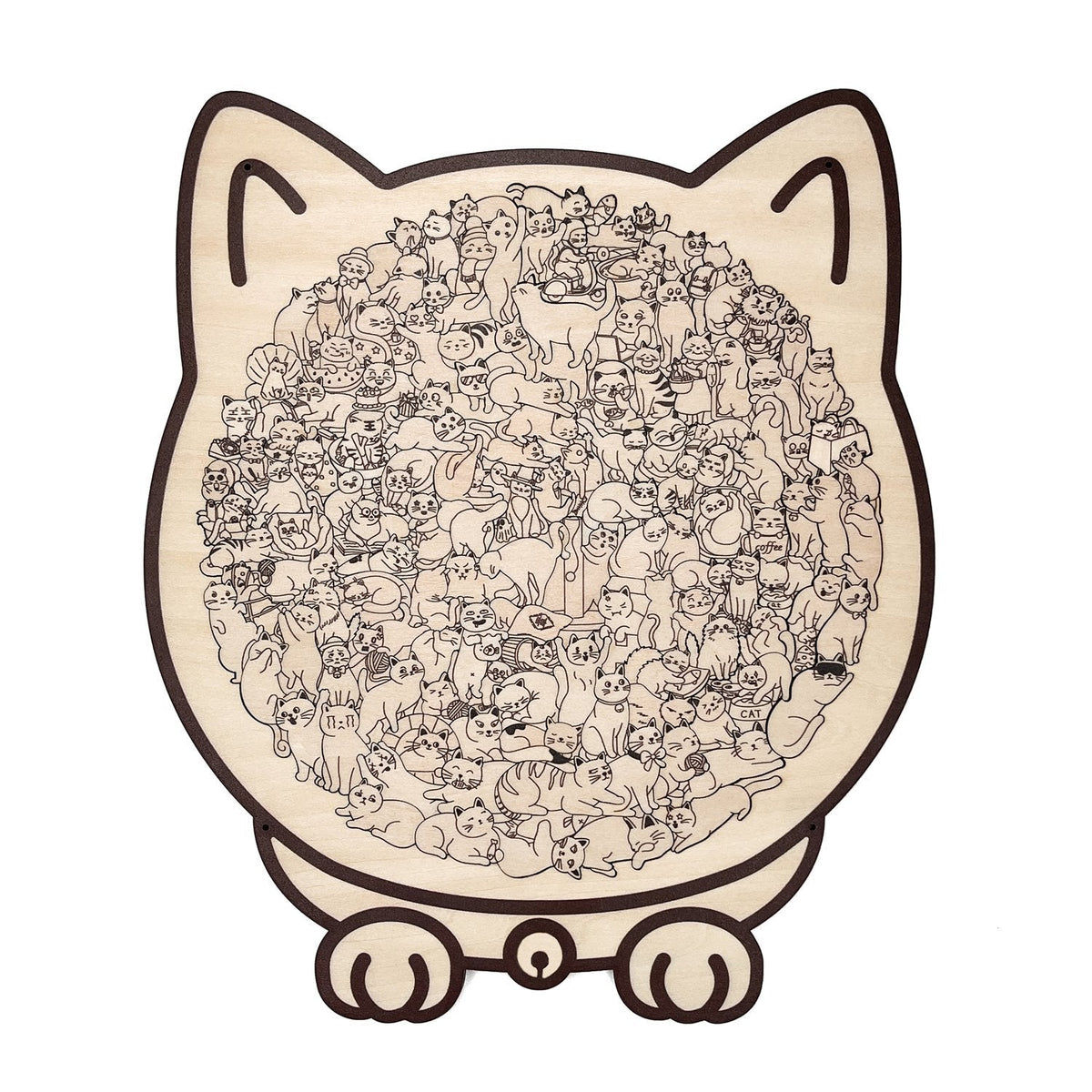 Feline Friends Wooden Puzzle - 135 Pieces of Calm & Creativity