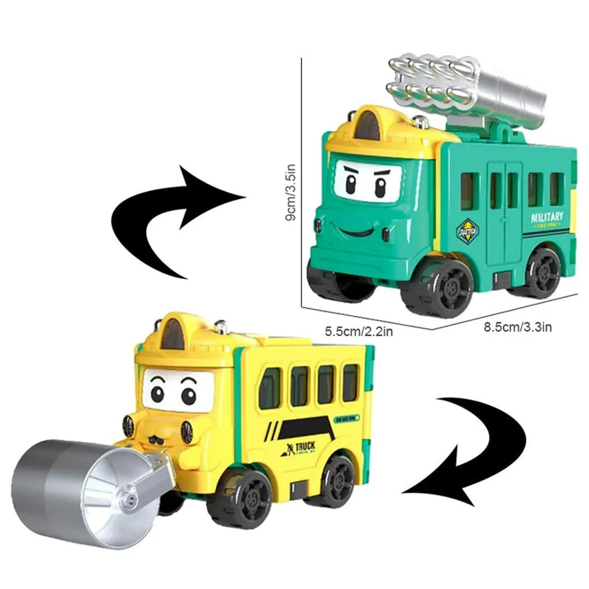 Flip & Change Reverse Car | Cartoon Transformable Kids Toy