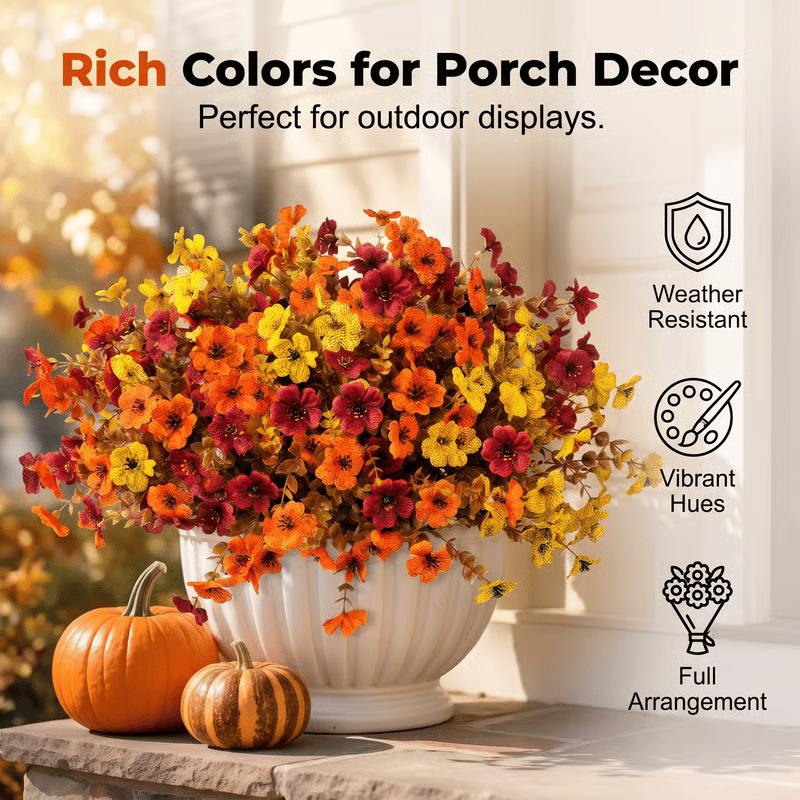 Last Day 50% OFF - UV-Resistant Artificial Daisy Flowers for Fall Decor Halloween