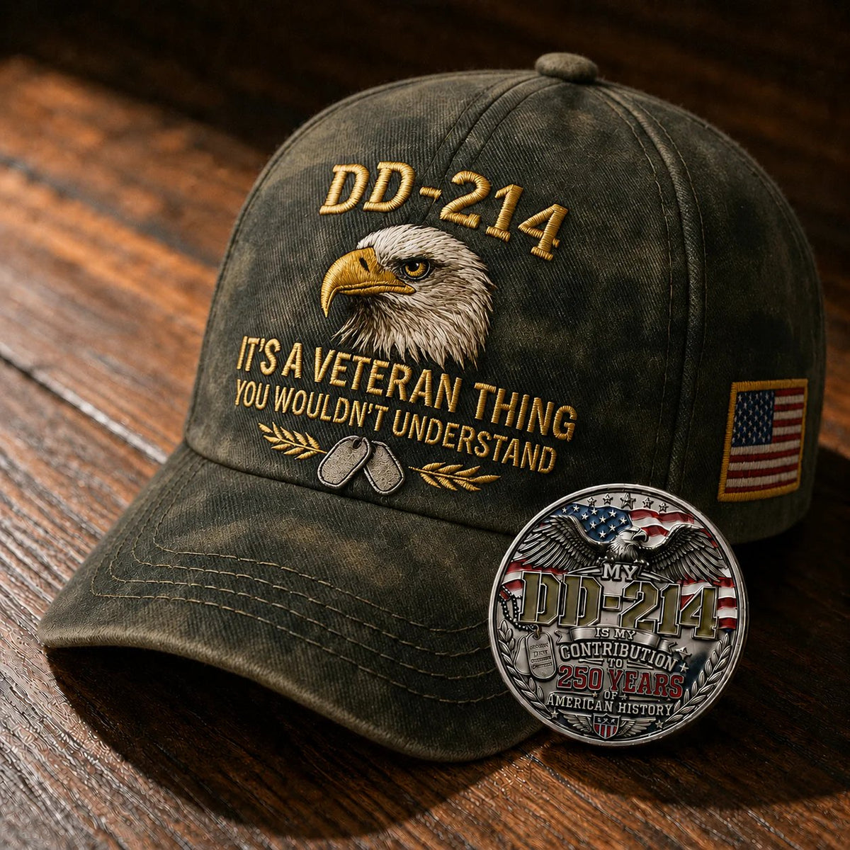 DD-214 Veteran 3D Embroidered Cap - “IT'S A VETERAN THING YOU WOULDN'T UNDERSTAND”