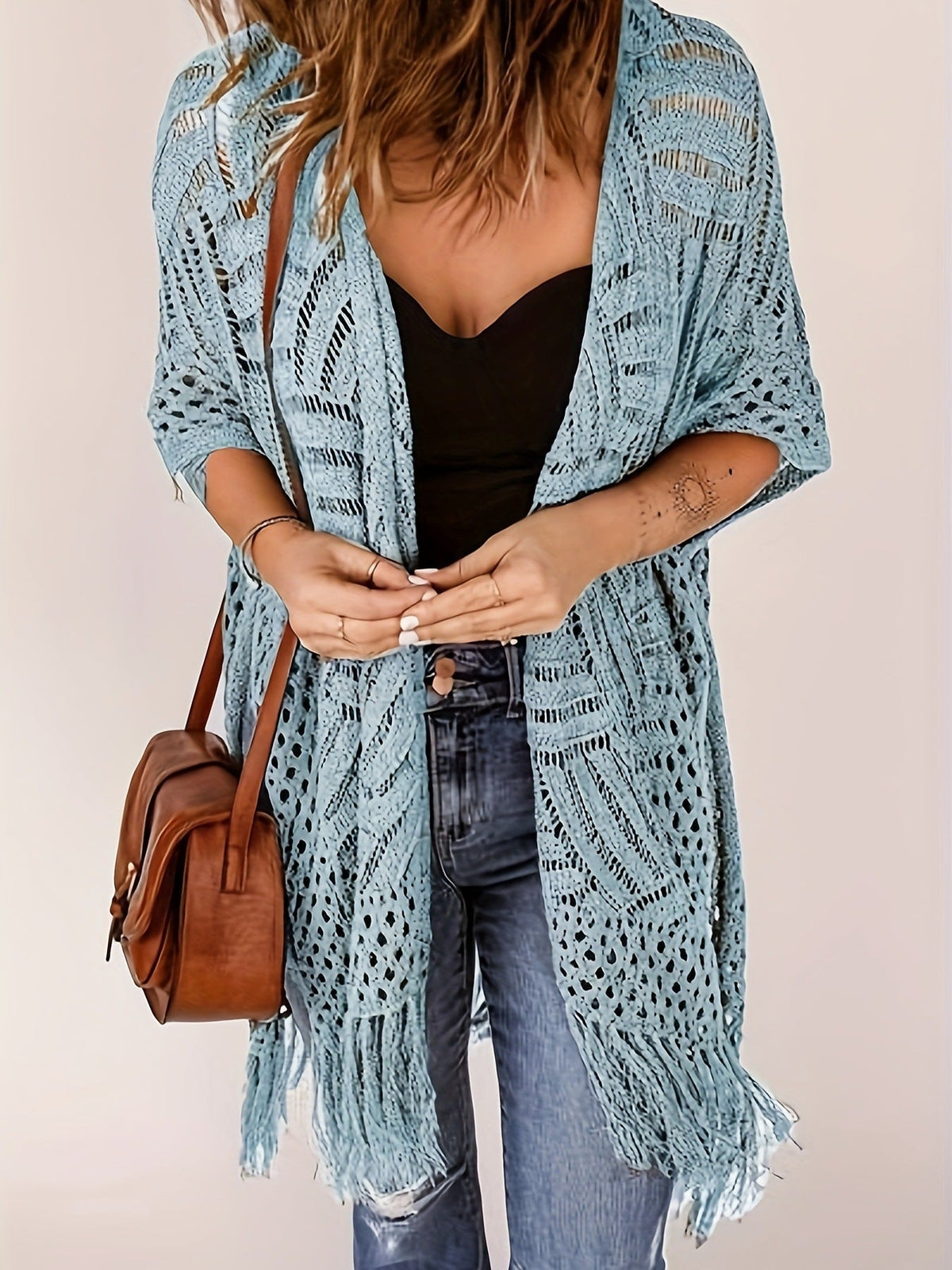 2026 Women's Lightweight Knit Cardigan Perfect for outdoor beach vacations and sun protection