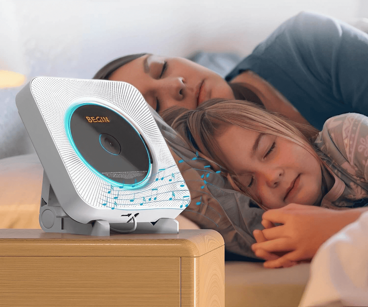 Wall-Mounted CD Player & Bluetooth Speaker System