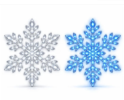 LED Snowflake Wall Lights | 3D Christmas Snowflake Décor with Blue & White Glow, Remote Control & Magical Indoor Holiday Atmosphere