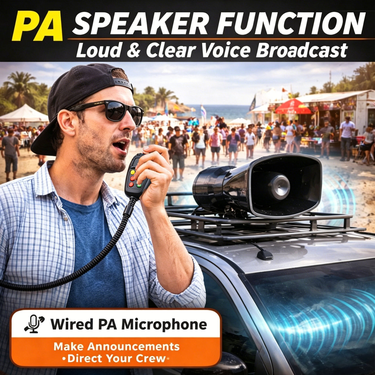 7-Mode Horn with Microphone - PA Siren | Loudspeaker Modification | Ultra-Loud Warning Horn