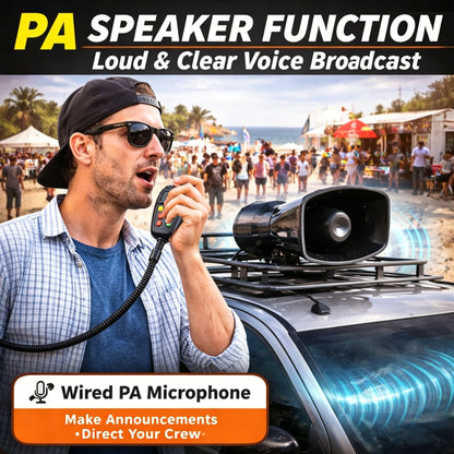 7-Mode Horn with Microphone - PA Siren | Loudspeaker Modification | Ultra-Loud Warning Horn