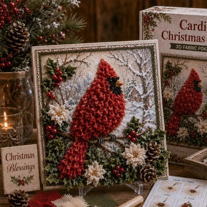 Premium 3D Christmas Fabric Poke Art Kit