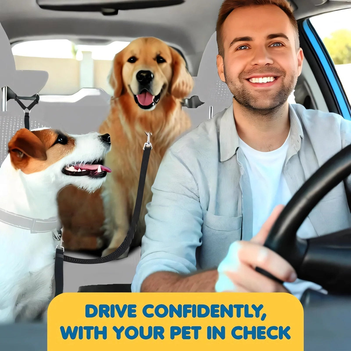 LIMITED TIME OFFER: BUY 1 GET 1 FREE! 2-Pack Dog Travel Safety Belts — Keep Your Pup Safe on Every Ride