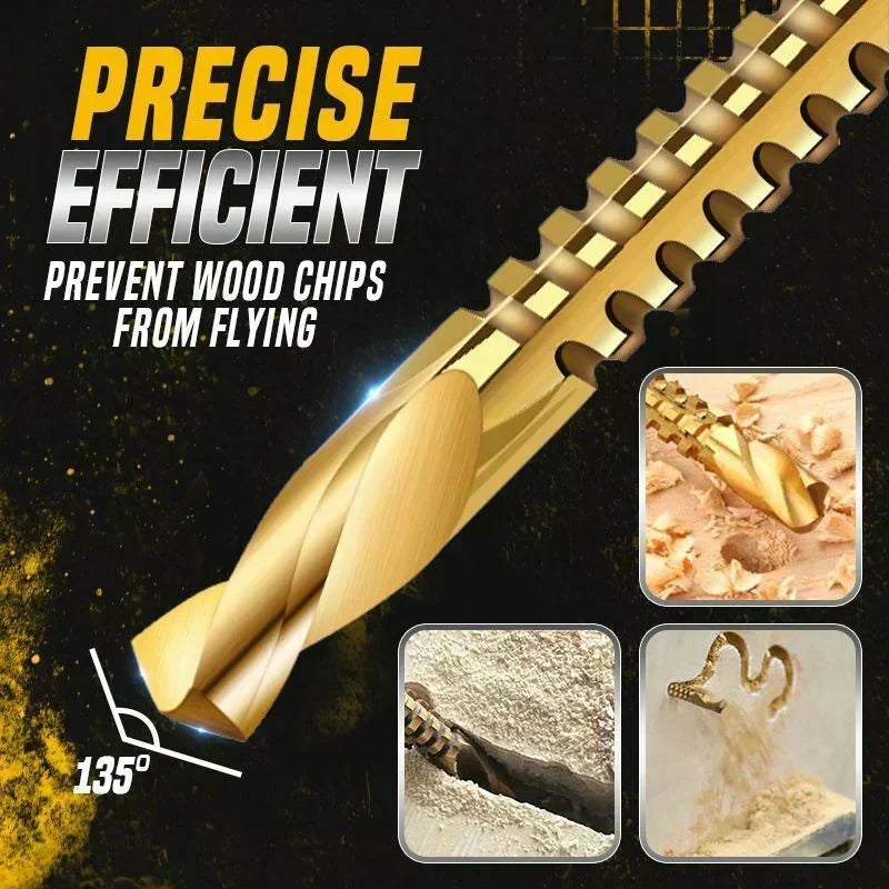 High-Speed Steel Drill Bit Set Titanium-Coated & Multi-Material Ready