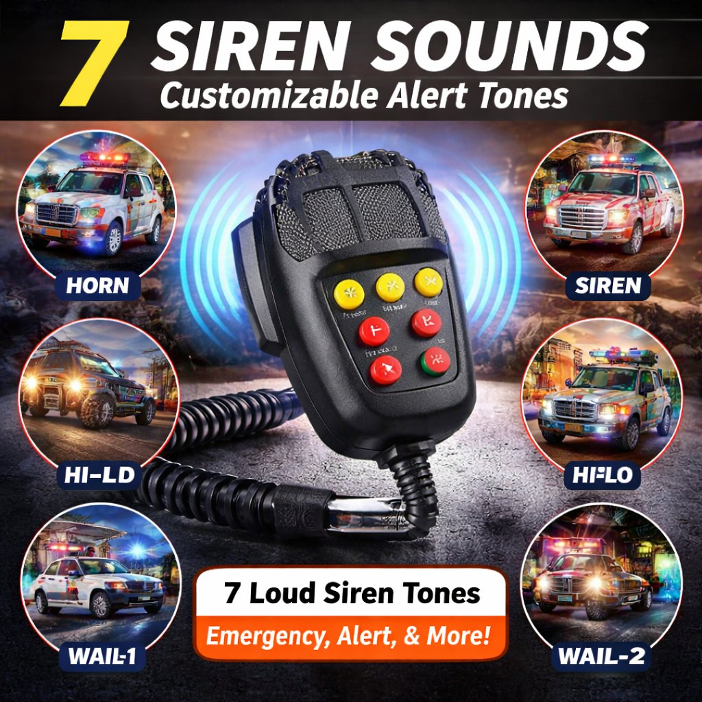 7-Mode Horn with Microphone - PA Siren | Loudspeaker Modification | Ultra-Loud Warning Horn