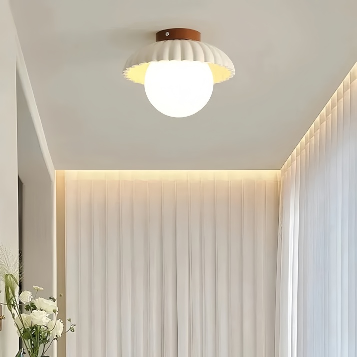 Frosted Shade Hallway Ceiling Light for Warm Ambiance