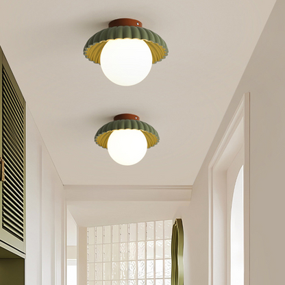 Frosted Shade Hallway Ceiling Light for Warm Ambiance