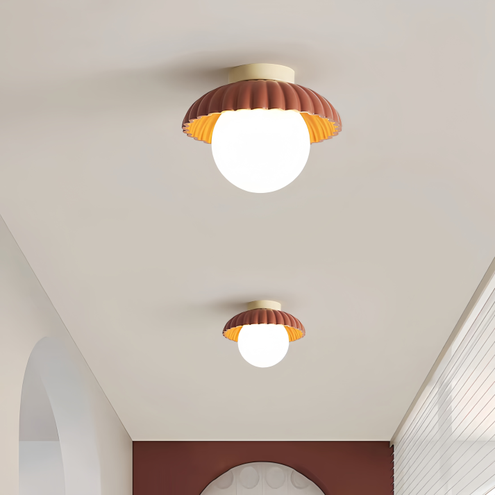 Frosted Shade Hallway Ceiling Light for Warm Ambiance
