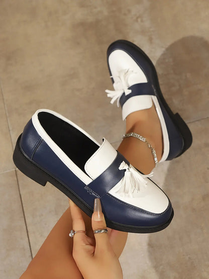 Women's Loafers – Low Heel, Slip-On, Tassel
