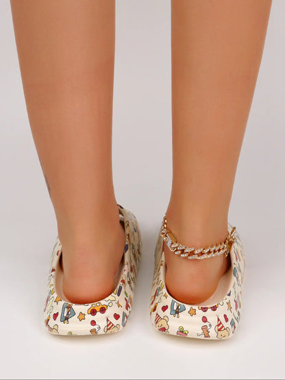 Women's Cartoon Print EVA Sandals – Cushioned, Lightweight