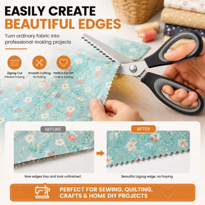 Multipurpose Pinking Shears Serrated Scissors