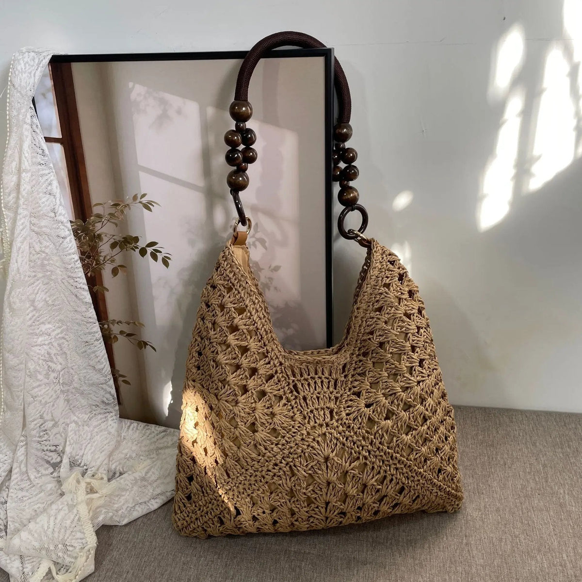 Vintage Handwoven Tote Purse