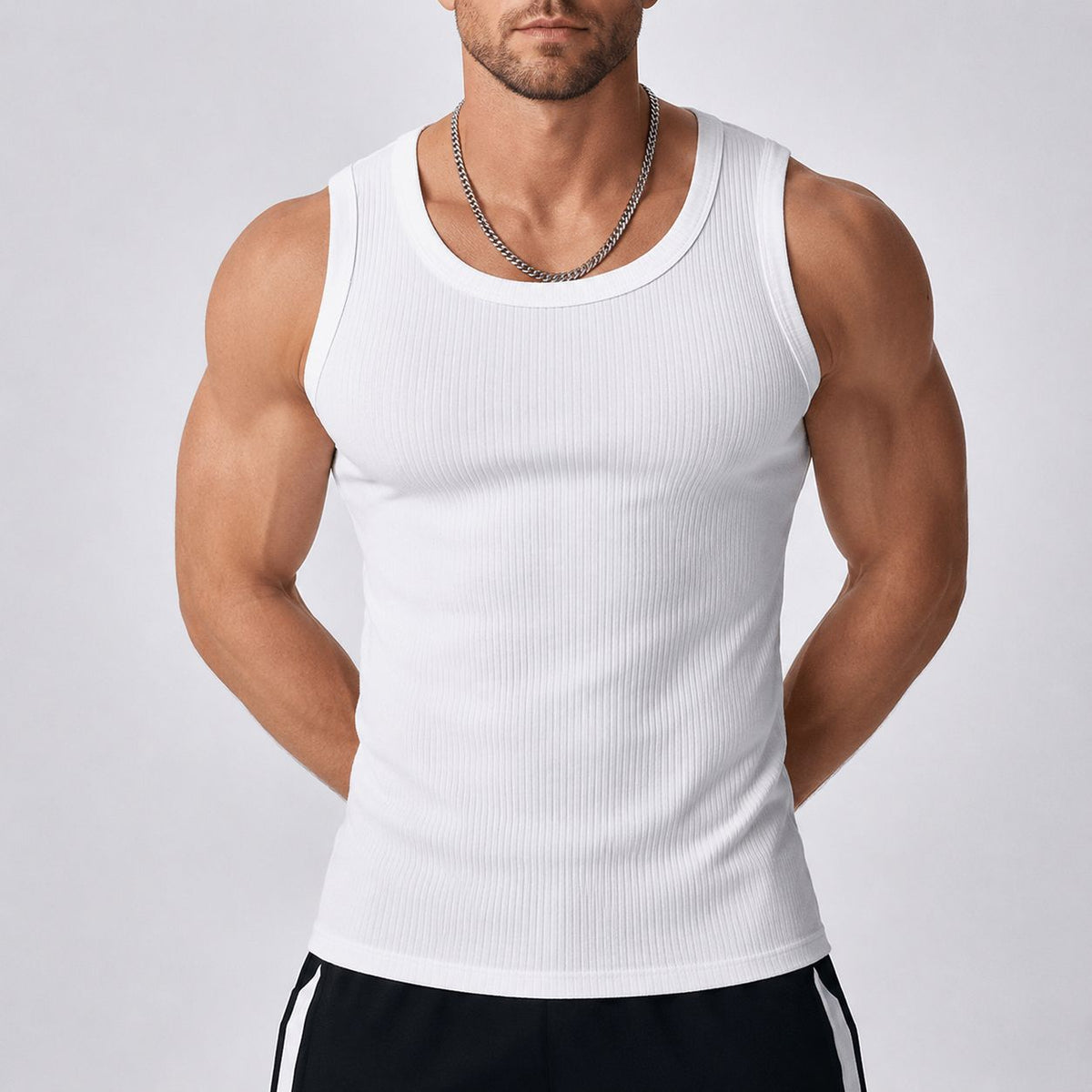 Hot Sale 50% OFF | Men’s Wide Strap Ribbed Tank Top Summer Casual Sleeveless Shirt