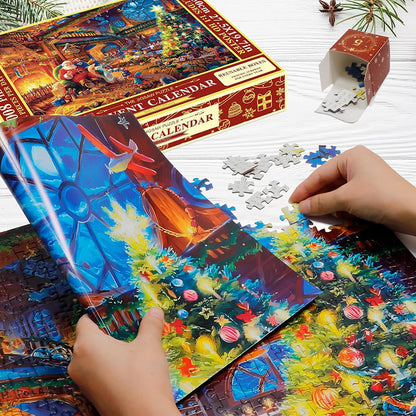 Christmas Jigsaw Puzzle Advent Calendar - 24-Day Countdown