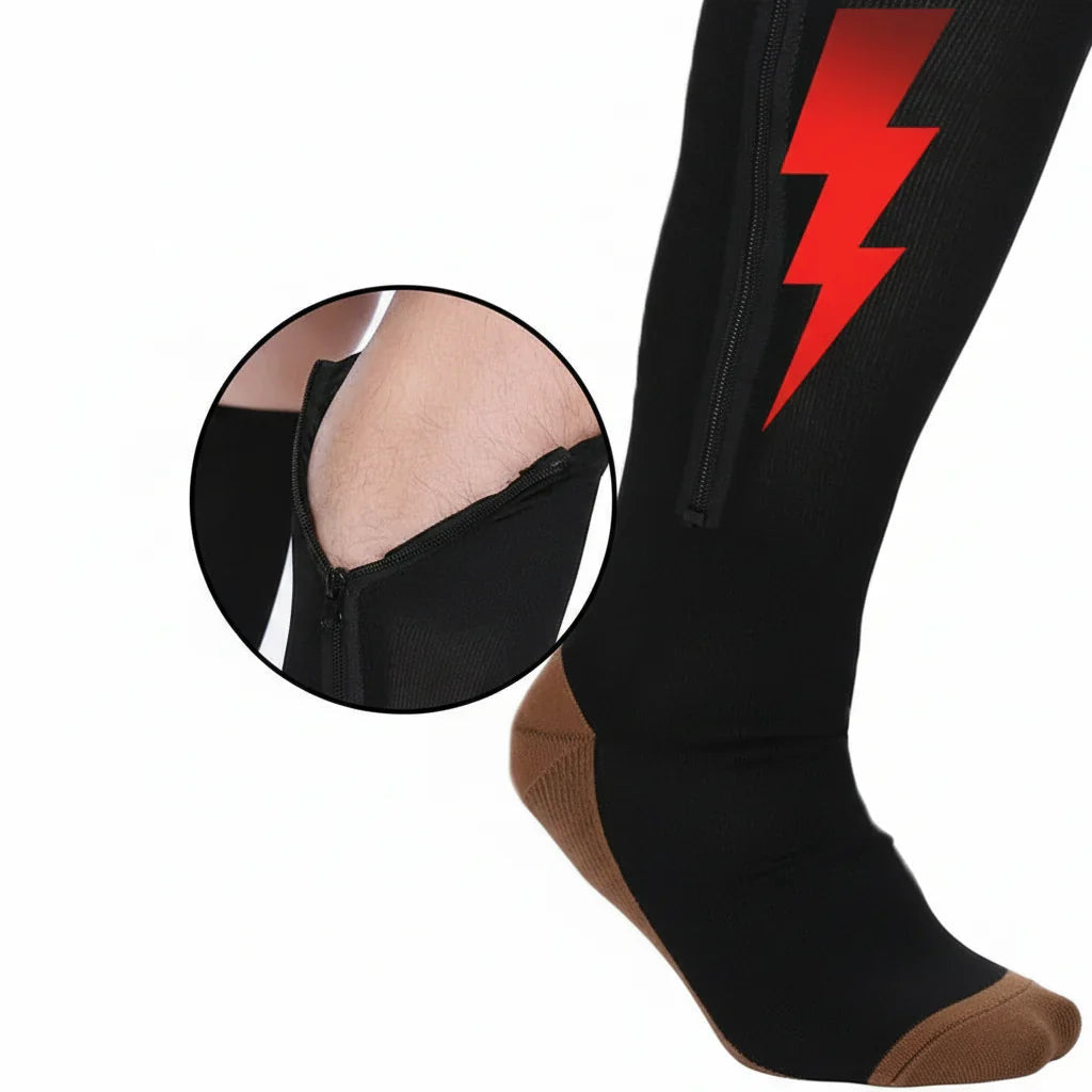 CIRCULARELIEF – Compression Socks with Zipper for Support and Relief