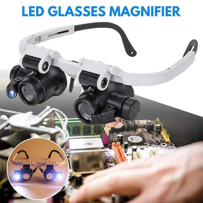 LED Magnifier Glasses with 8x, 15x, 23x Zoom