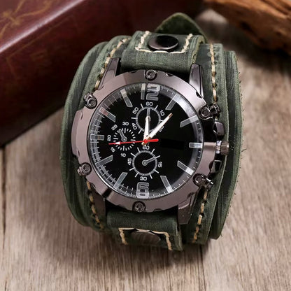 Classic Leather Strap Watch