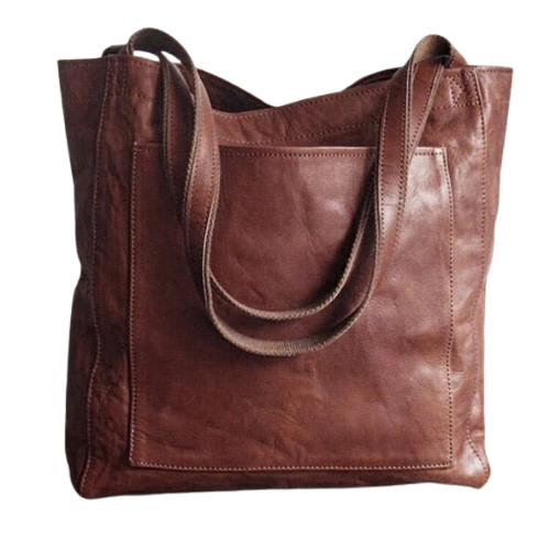 Retro Natural Leather Tote Bag