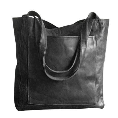 Retro Natural Leather Tote Bag